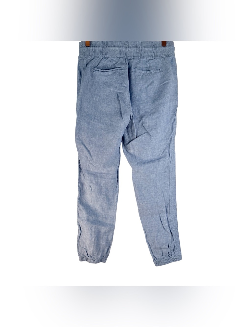 Athleta Women’s Cabo Linen Drawstring Jogger Pants Size 4 Light Blue - Picture 2 of 7